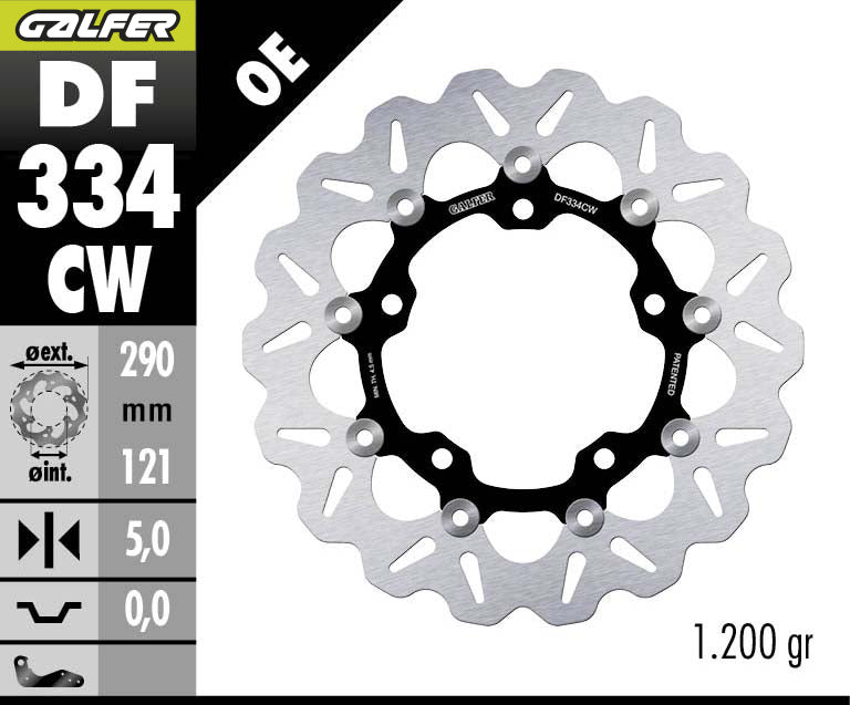 DISCO DE FRENO GALFER WAVE W DELANTERO DF334CW