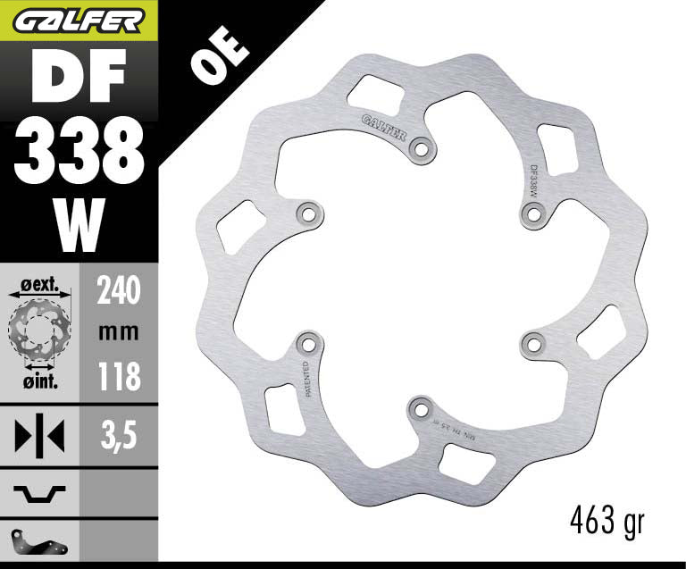 DISCO DE FRENO GALFER WAVE W DF338W