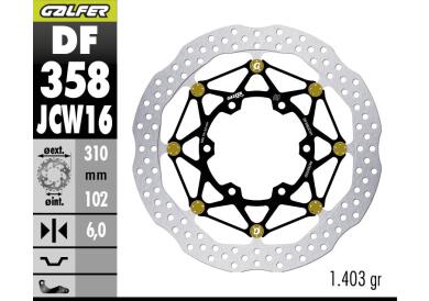 DISCO DE FRENO FLOTANTE GALFER RACING DELANTERO JCW1 DF358JCW160G03