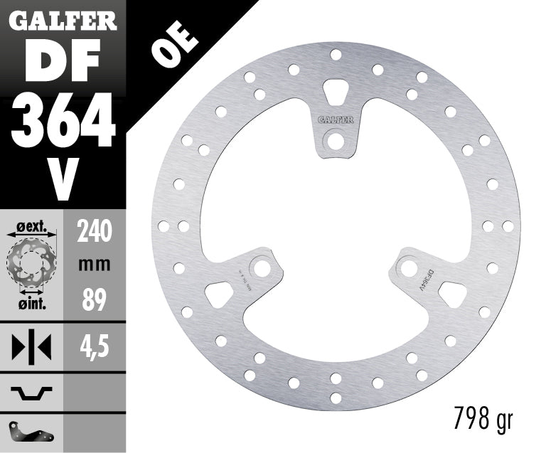 DISCO DE FRENO GALFER CIRCULAR V DF364V