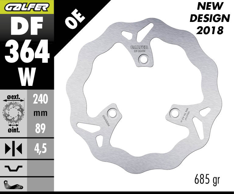 DISCO DE FRENO GALFER WAVE W DF346W