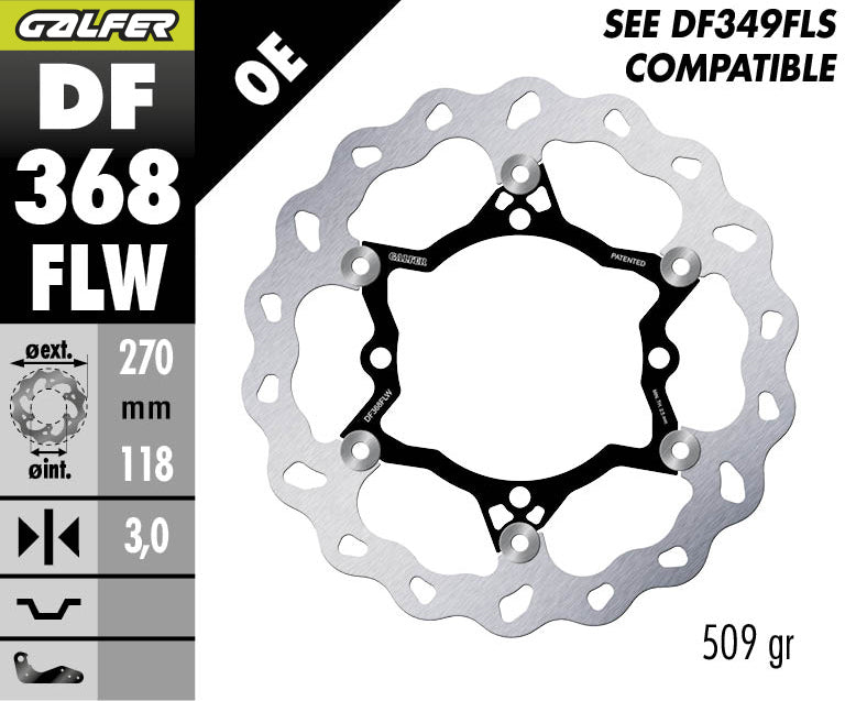 DISCO DE FRENO GALFER WAVE W DELANTERO DF368FLW