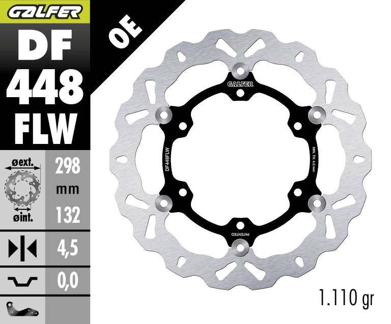DISCO DE FRENO GALFER WAVE W DELANTERO DF448FLW