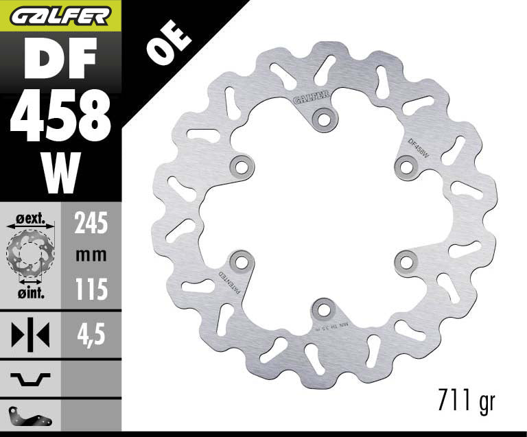 DISCO DE FRENO GALFER WAVE W DF458W