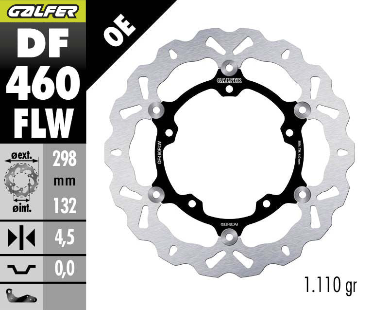 DISCO DE FRENO GALFER WAVE W DELANTERO DF460FLW
