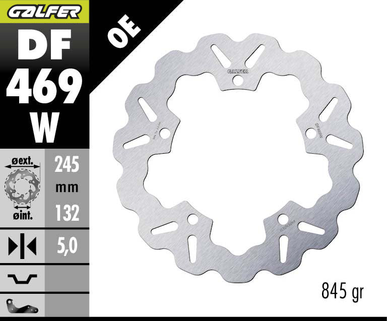 DISCO DE FRENO GALFER WAVE W TRASERO DF469W
