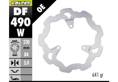 DISCO DE FRENO GALFER WAVE W TRASERO DF490W