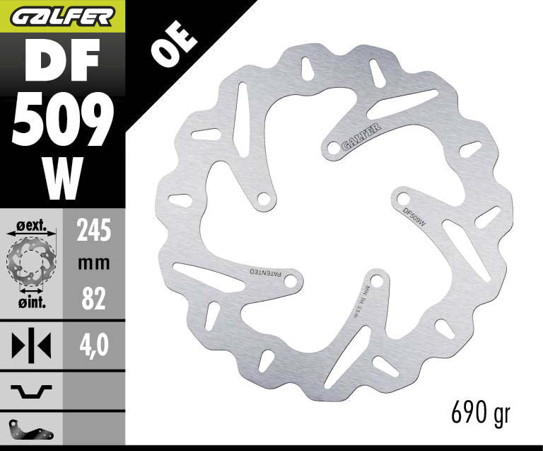 DISCO DE FRENO GALFER WAVE W DF509W