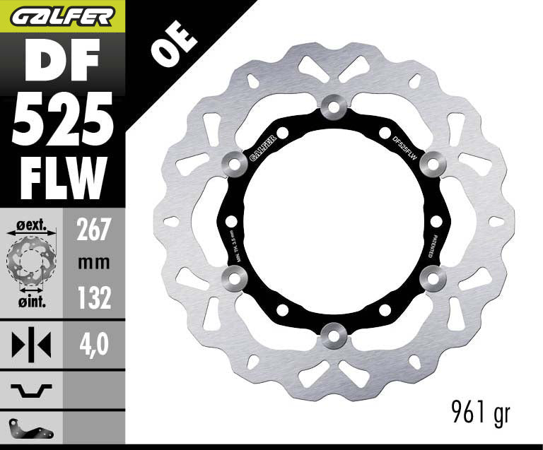 DISCO DE FRENO GALFER WAVE W DELANTERO DF525FLW