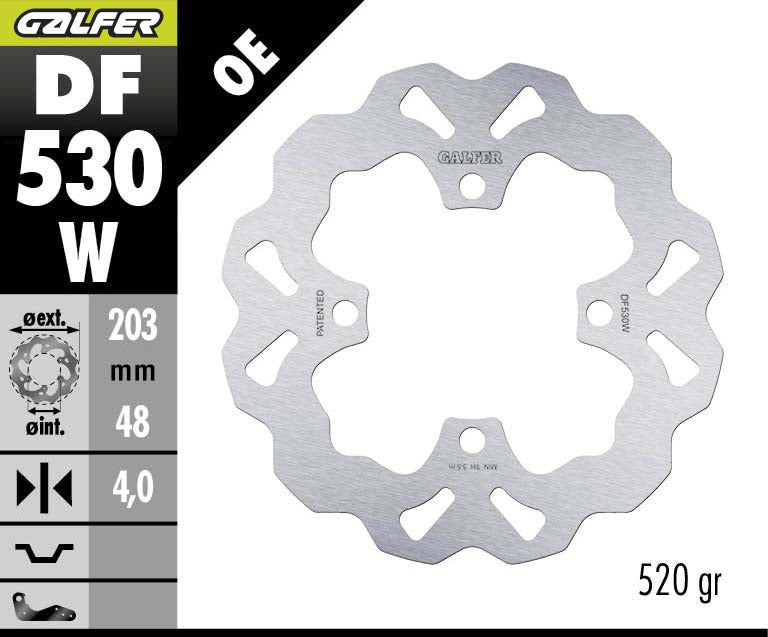 DISCO DE FRENO GALFER WAVE W DF530W