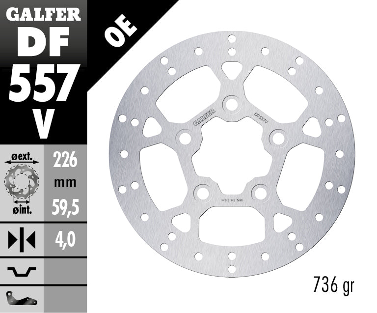 DISCO DE FRENO GALFER CIRCULAR V DF557V