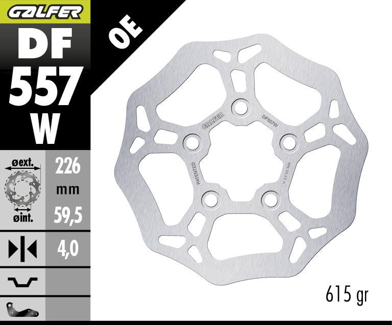DISCO DE FRENO GALFER WAVE W DF557W