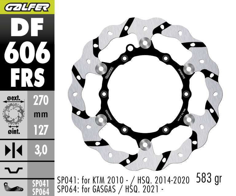 DISCO DE FRENO FLOTANTE SOBREDIMENSIONADO GALFER WAVE FRS DELANTERO DF606FRS