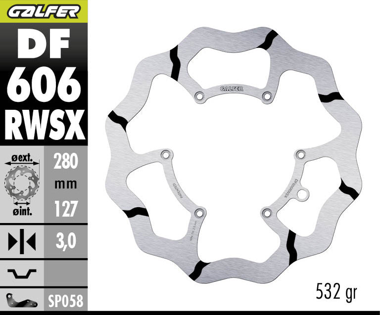 DISCO DE FRENO SOBREDIMENSIONADO GALFER WAVE RWS DF606RWSX