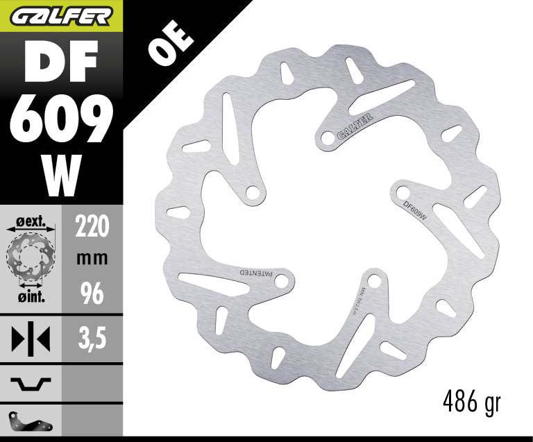 DISCO DE FRENO GALFER WAVE W DF609W