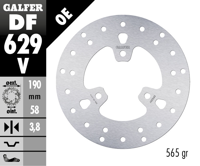 DISCO DE FRENO GALFER CIRCULAR V DF629V