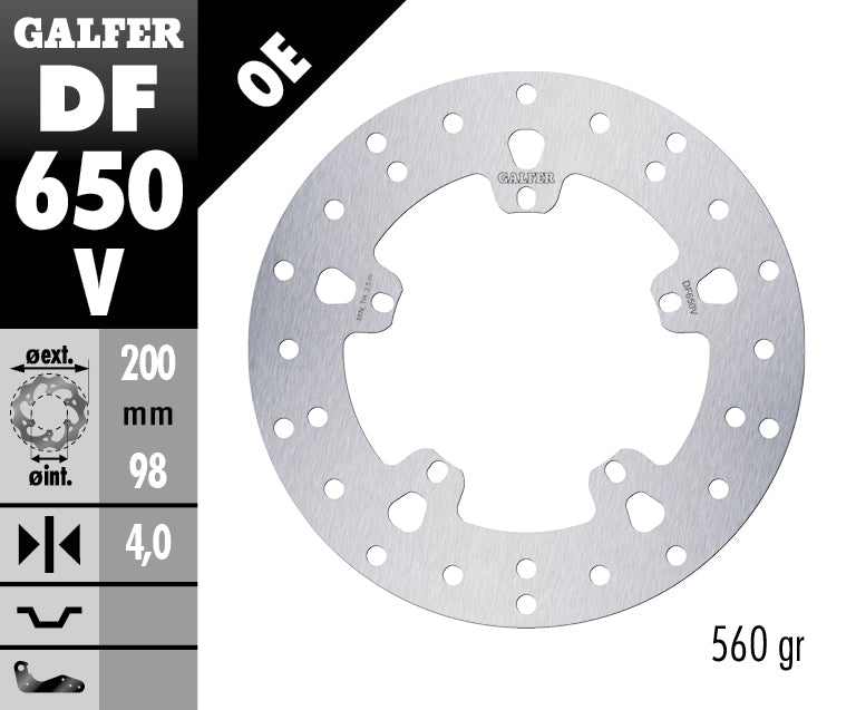 DISCO DE FRENO GALFER CIRCULAR V DF650V
