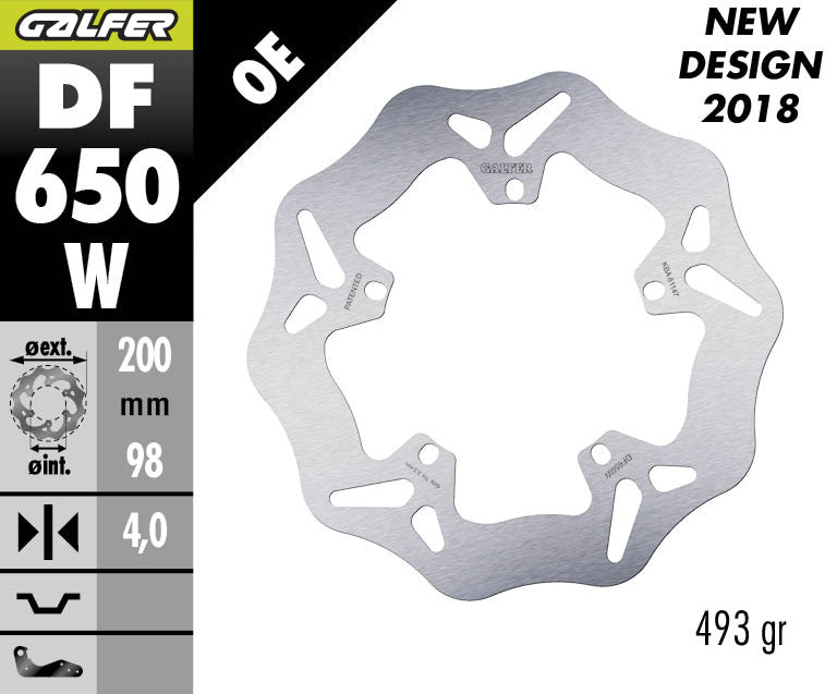 DISCO DE FRENO GALFER WAVE W DF650W