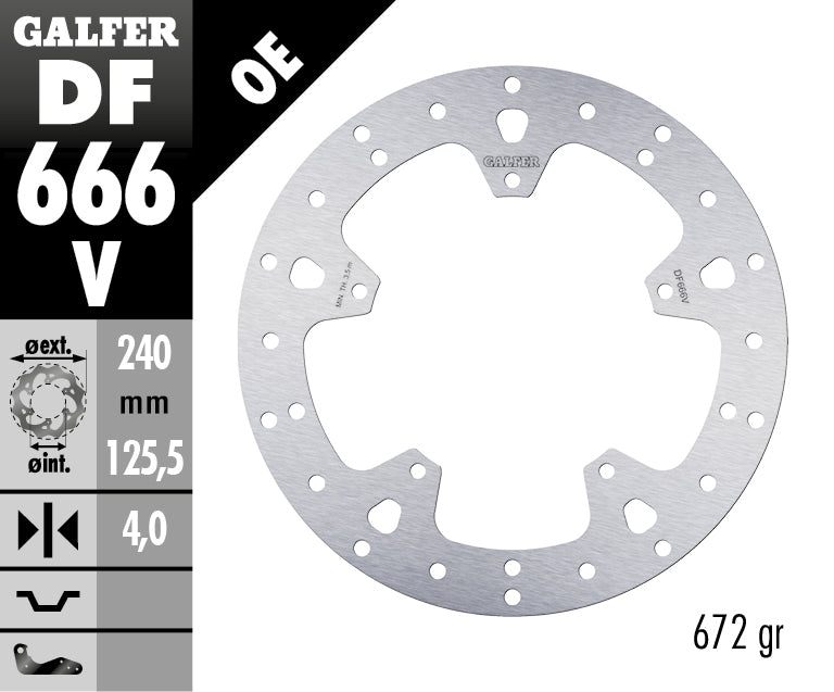 DISCO DE FRENO GALFER CIRCULAR V DF666V