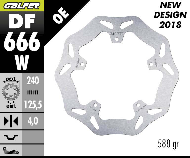 DISCO DE FRENO GALFER WAVE W DF666W