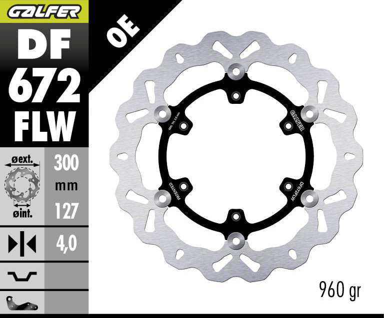 DISCO DE FRENO GALFER WAVE W DELANTERO KTM 640 LC4