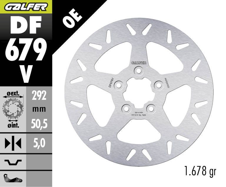 DISCO DE FRENO GALFER CIRCULAR V DELANTERO DF679V