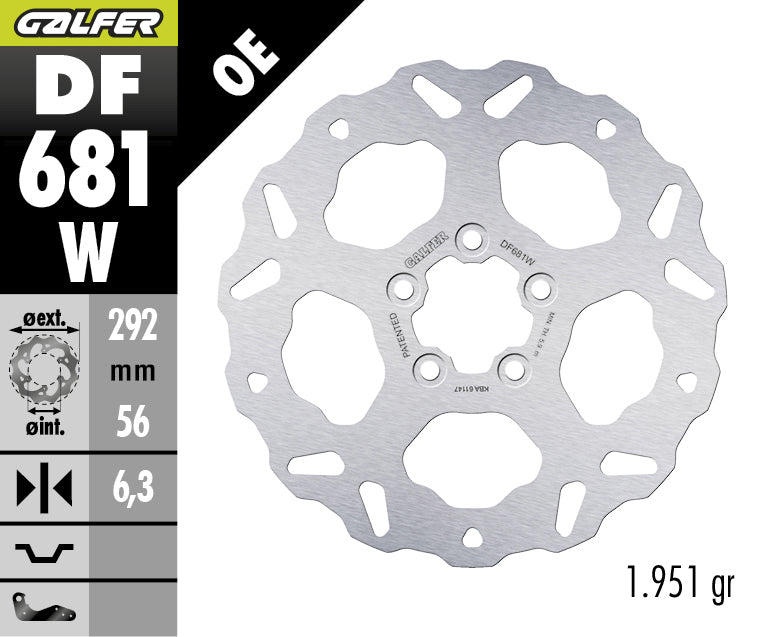 DISCO DE FRENO GALFER WAVE W DF681W
