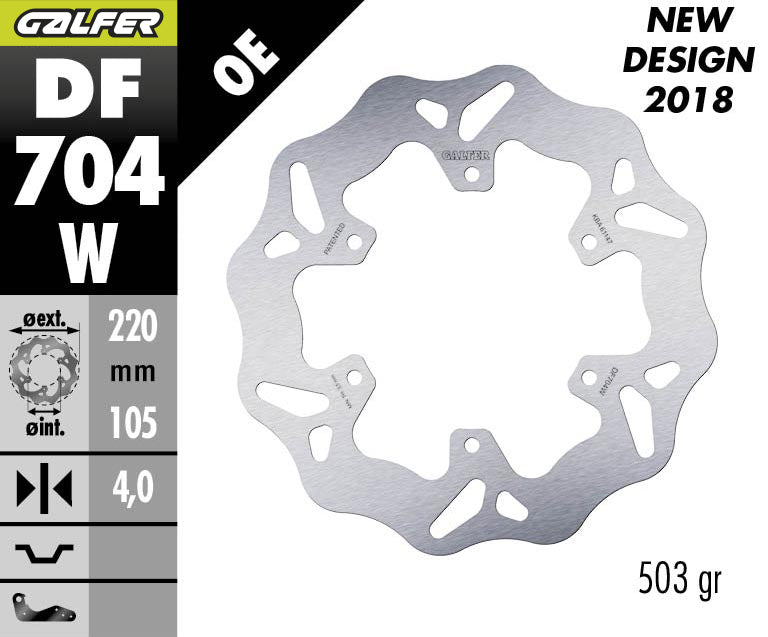 DISCO DE FRENO GALFER WAVE W DF704W