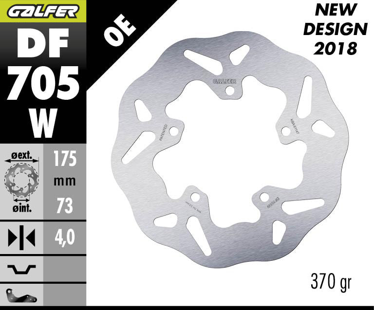 DISCO DE FRENO GALFER WAVE W DF705W