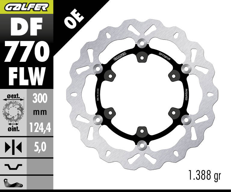 DISCO DE FRENO GALFER WAVE W DELANTERO KTM 690/ HUSQVARNA 701/ GASGAS 701