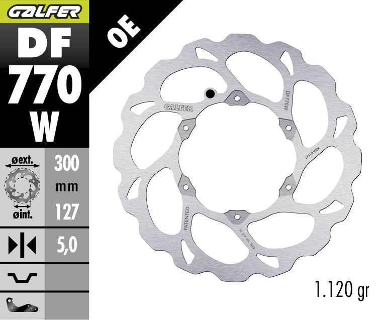 DISCO DE FRENO GALFER WAVE W DELANTERO KTM 690/ HUSQVARNA 701/ GASGAS 701