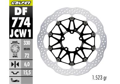DISCO DE FRENO FLOTANTE GALFER RACING JCW1 DELANTERO DF774JCW1G03