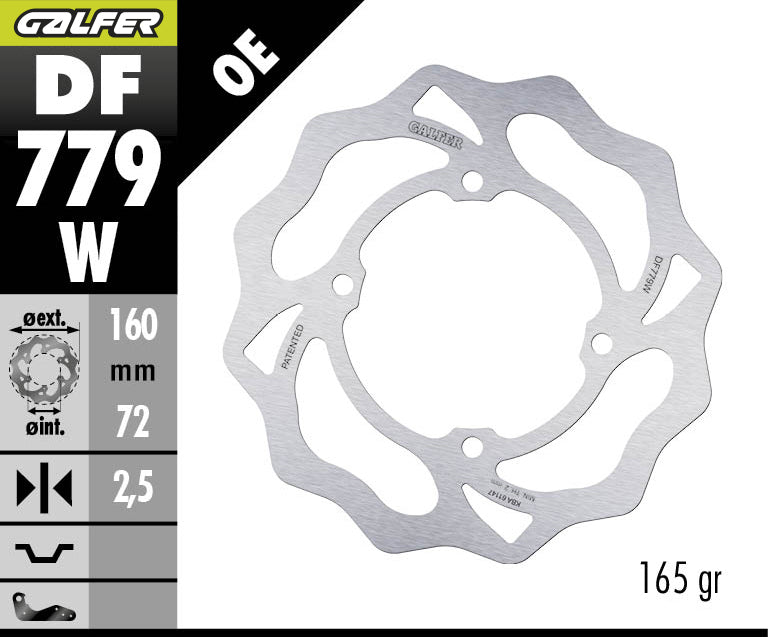DISCO DE FRENO GALFER WAVE W DF779W