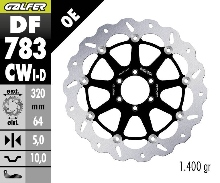 DISCO DE FRENO GALFER WAVE W DF783CWD