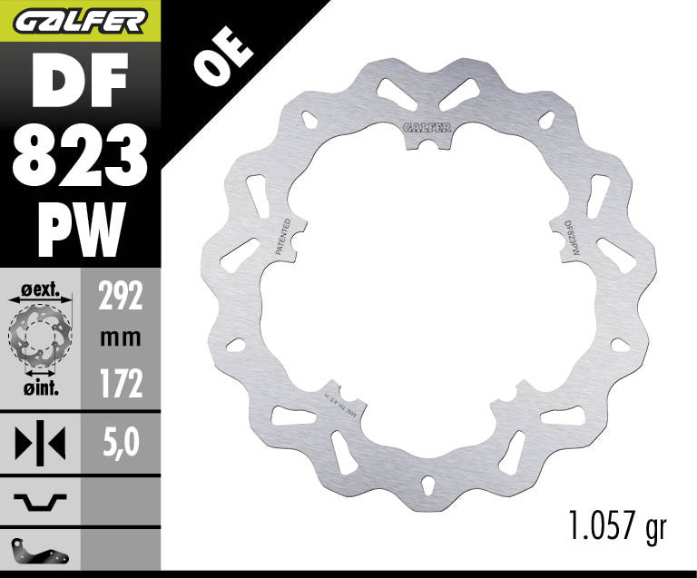DISCO DE FRENO GALFER WAVE W DF823PW