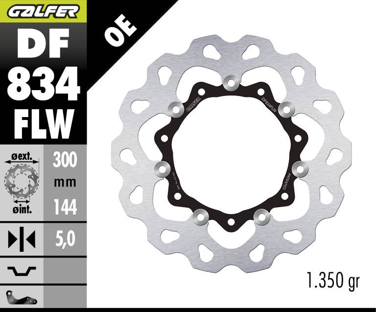 DISCO DE FRENO GALFER WAVE W DELANTERO DF834FLW