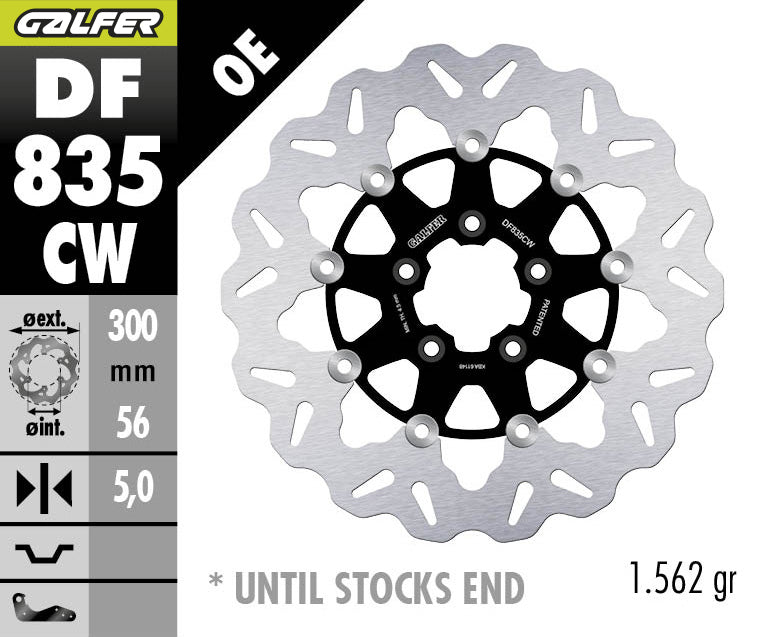 DISCO DE FRENO GALFER WAVE W DF835CW