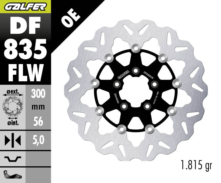 DISCO DE FRENO GALFER WAVE W DF835FLW