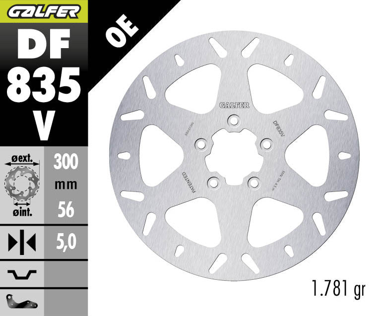 DISCO DE FRENO GALFER CIRCULAR V DF835V