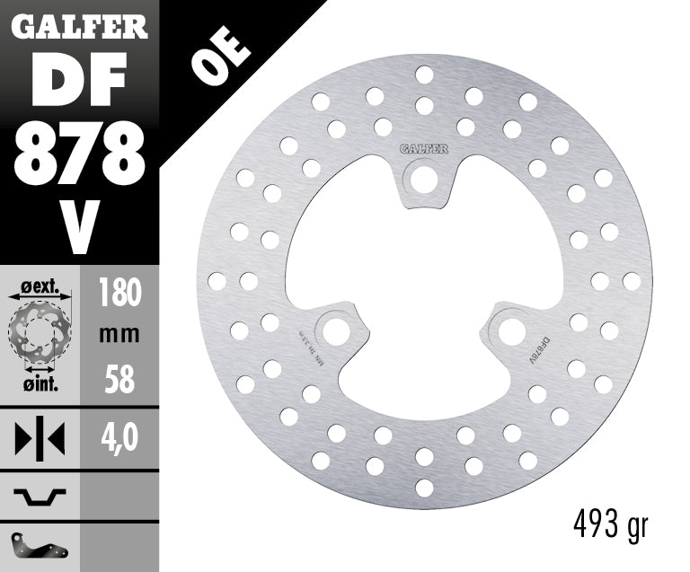 DISCO DE FRENO GALFER CIRCULAR V DF878V