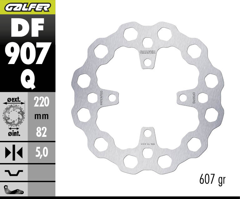 DISCO DE FRENO GALFER CUBIQ Q TRASERO DF907Q