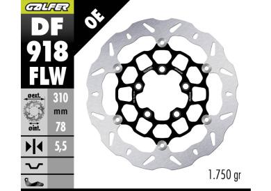 DISCO DE FRENO GALFER WAVE W DELANTERO DF918FLW