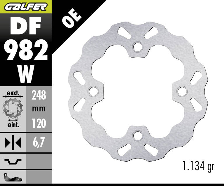 DISCO DE FRENO GALFER WAVE W DF982W