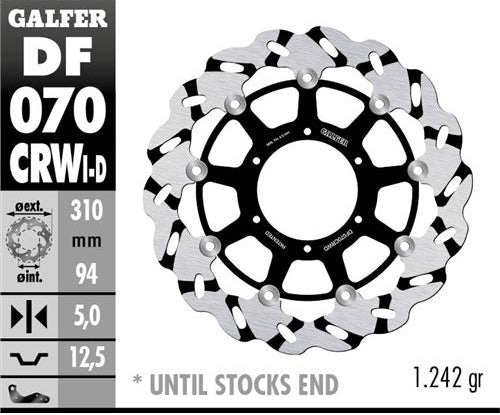 DISCO DE FRENO GALFER WAVE FLOTANTE RANURADO IZQUIERDO DF070CRWI