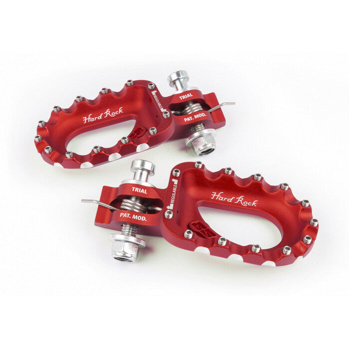 Estriberas Trial Aluminio S3 Hard Rock Rojo