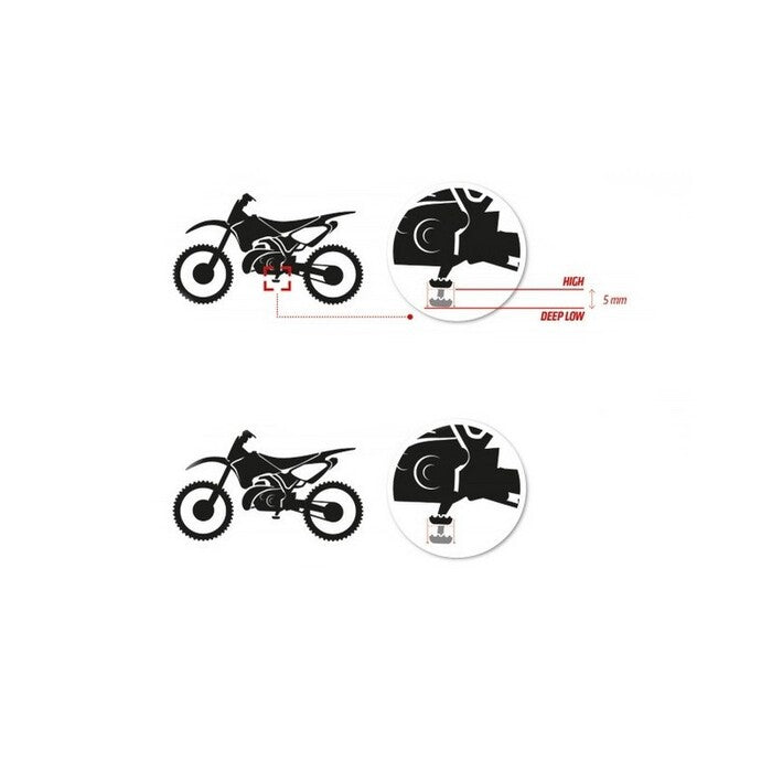 Estriberas S3 Curve Hard Rock High KTM/Husqvarna TPI 17-.. Rojo
