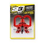Estriberas Trial Acero S3 Hard Rock Rojo