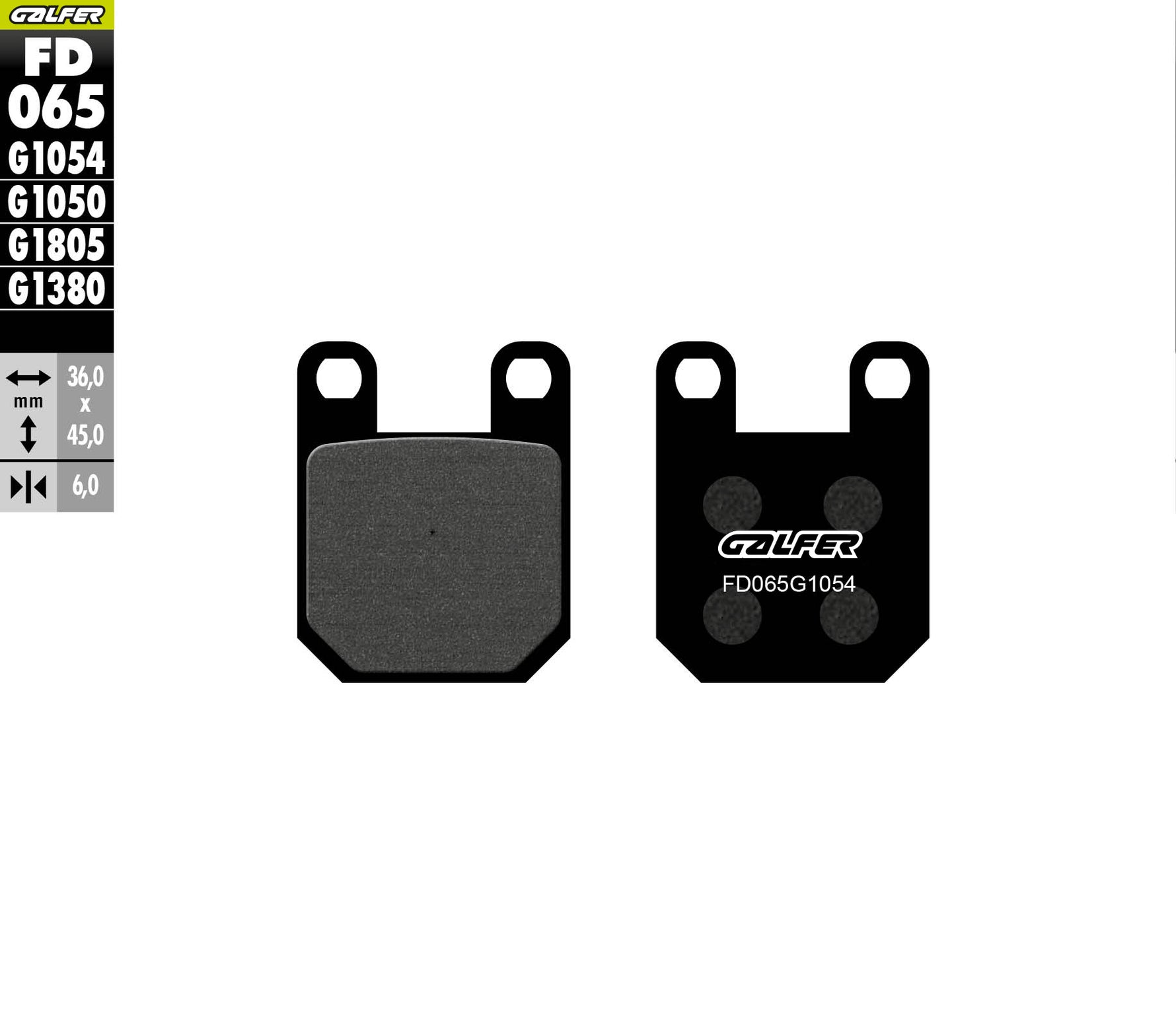 PASTILLAS DE FRENO GALFER SEMI SINTERIZADAS FD065G1054