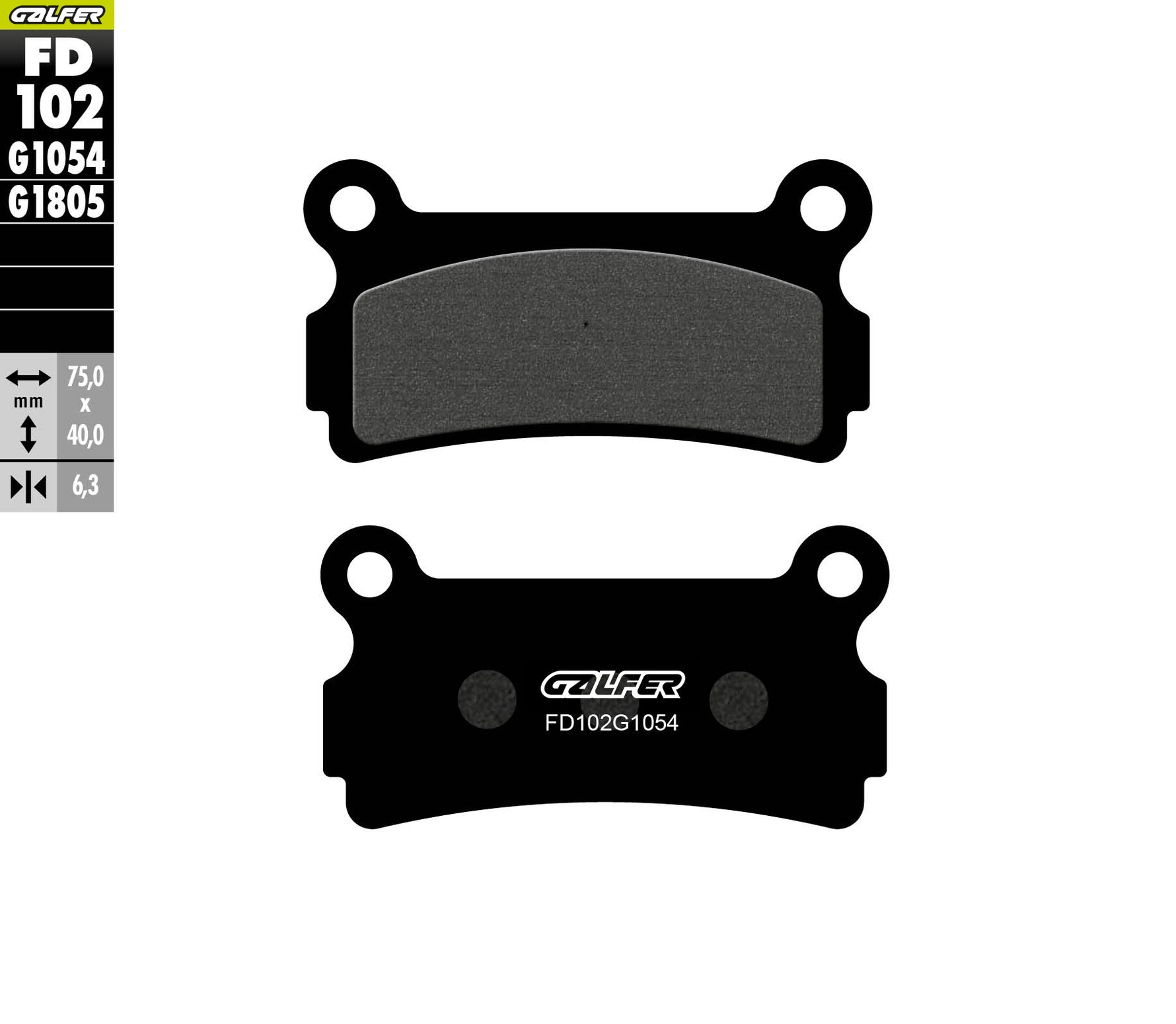 PASTILLAS DE FRENO GALFER SEMI SINTERIZADAS FD102G1054