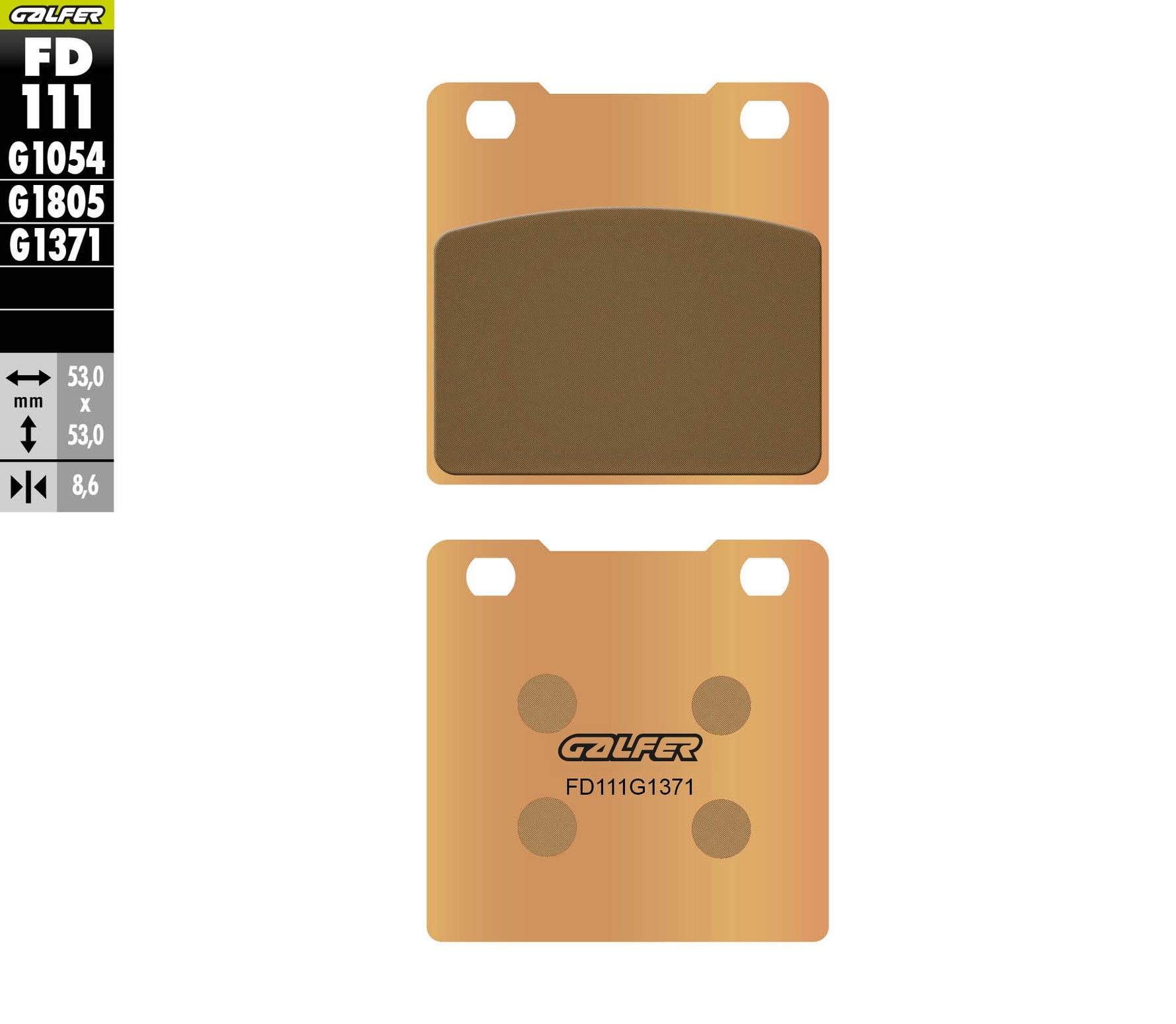 PASTILLAS DE FRENO GALFER SINTERIZADAS FD111G1371